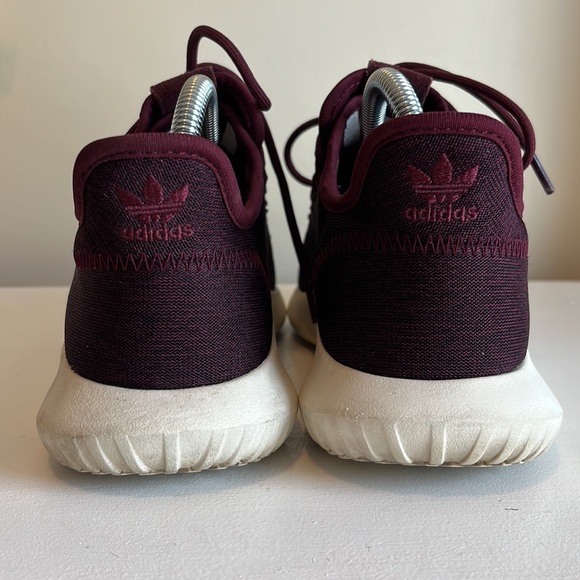 Adidas Women's Tubular Shadow Maroon Running Shoes Size 7 - Picture 6 of 10